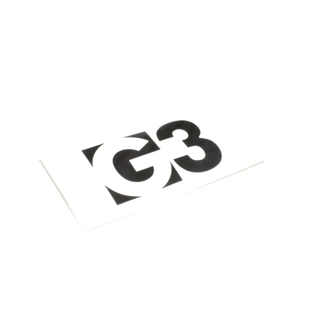 G3 Die Cut Logo klistermärke Large 12,5 cm svart vinyl