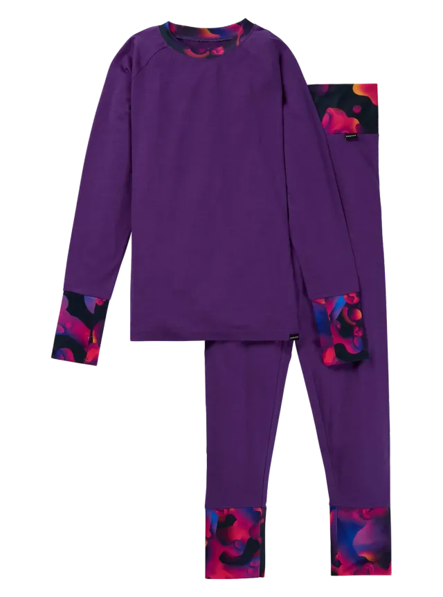 Burton Merino Wool underställsset barn Imperial Purple tunnt
