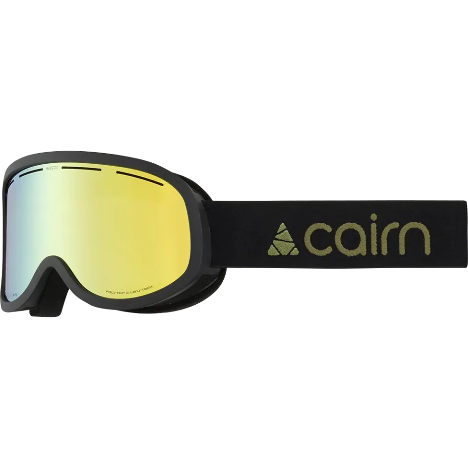 Cairn Maestro skidglasögon matte black gold kat.3