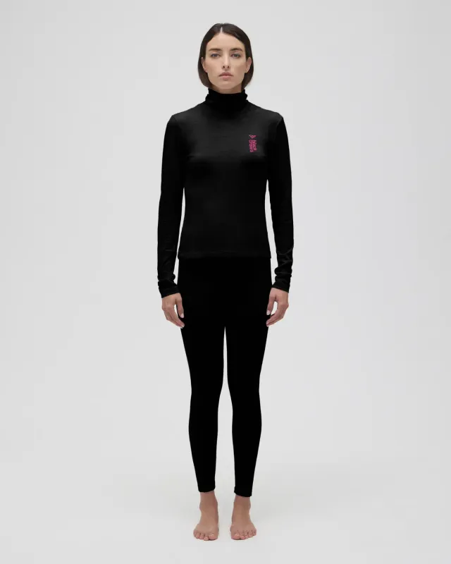 Black Crows Merino polotröja dam svart turtleneck ull
