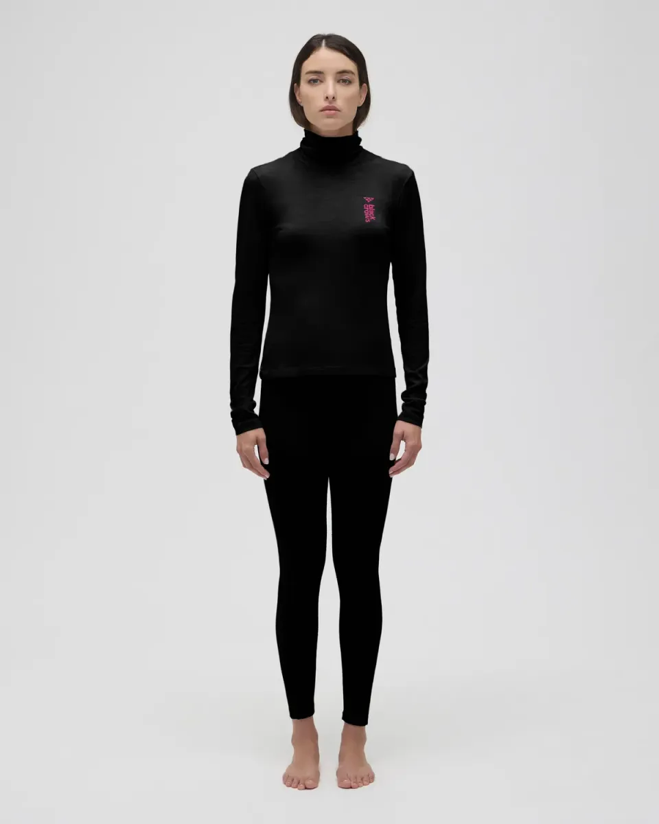 Black Crows Merino polotröja dam svart turtleneck ull