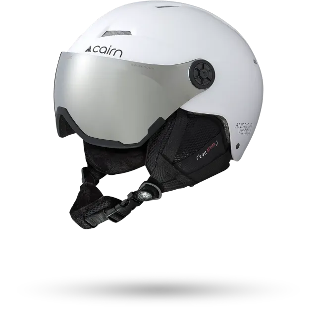 Cairn Android Visor J skidhjälm white visirhjälm barn