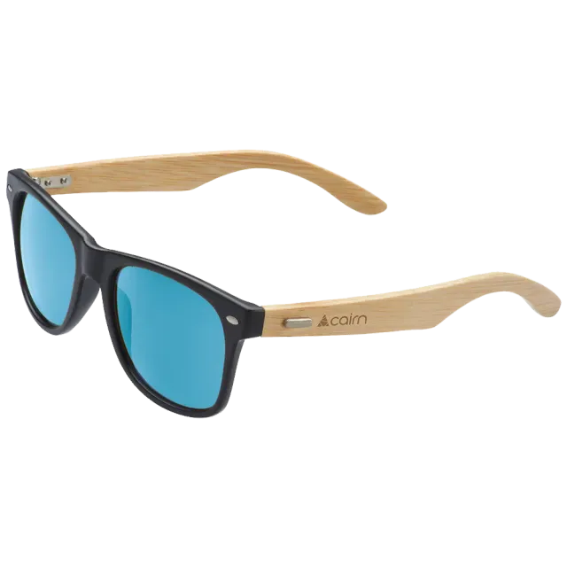 Cairn Hybrid solglasögon mat black azure kat 3 bambu