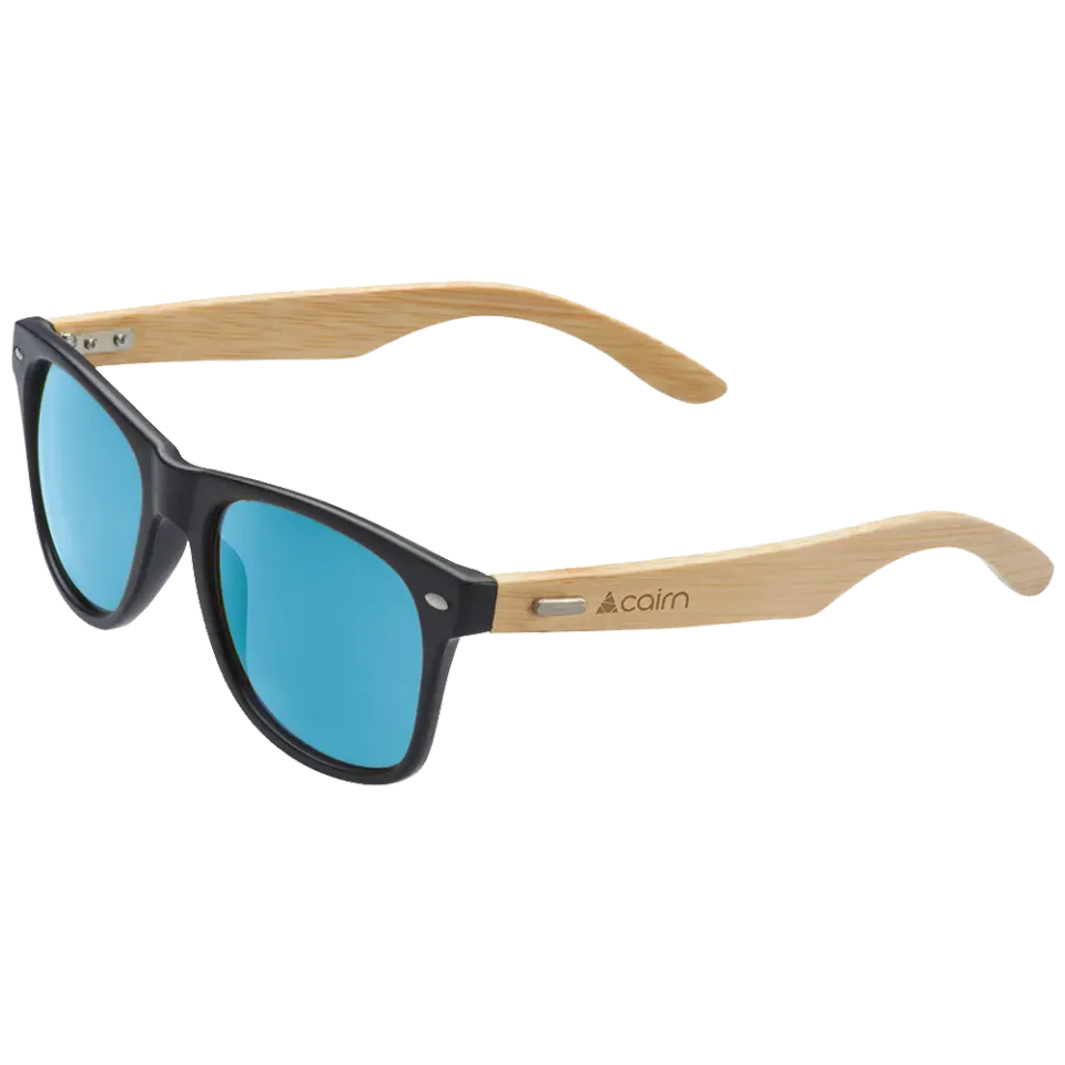 Cairn Hybrid solglasögon mat black azure kat 3 bambu