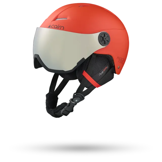 Cairn Android Visor J skidhjälm junior mat bright red visir