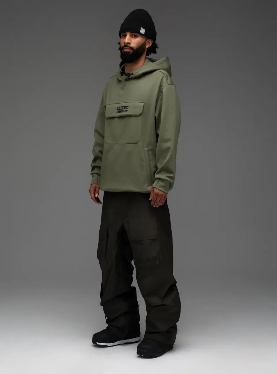 Burton x Undefeated 2L GORE-TEX hängselbyxor Charcoal
