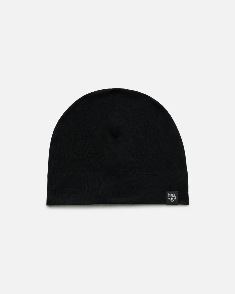 Black Crows Helmet Friendly Merino mössa svart hjälmanpassad