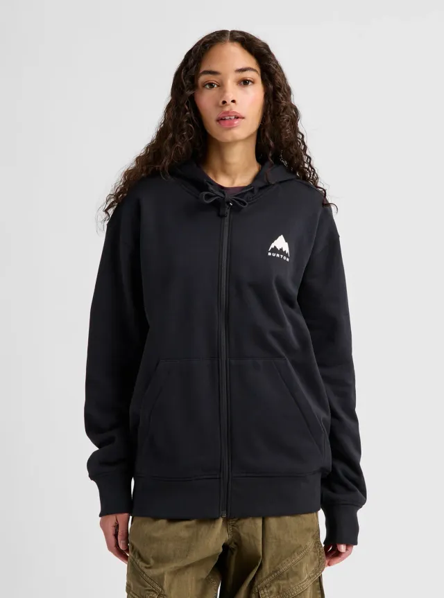 Burton Elite Full-Zip hoodie Dried Moss ekologisk