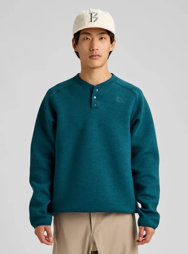 Burton SpaceCloud Henley henleytröja True Black Heather