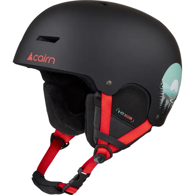 Cairn Darwin J Mat Black Ride barnhjälm skidor cykel