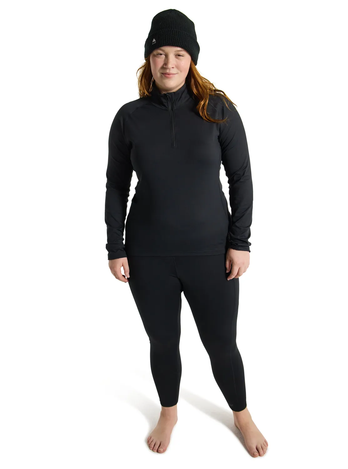 Burton Heavyweight X underställströja quarter-zip svart varm