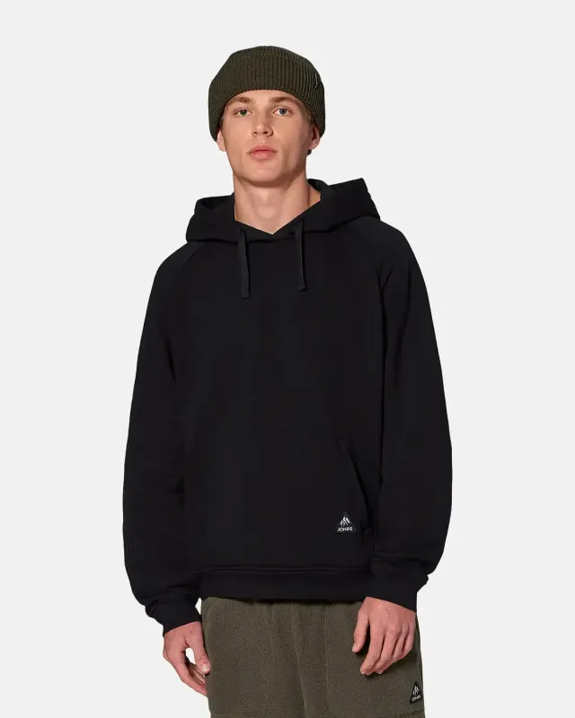 Jones Truckee hoodie herr svart ekologisk bomull