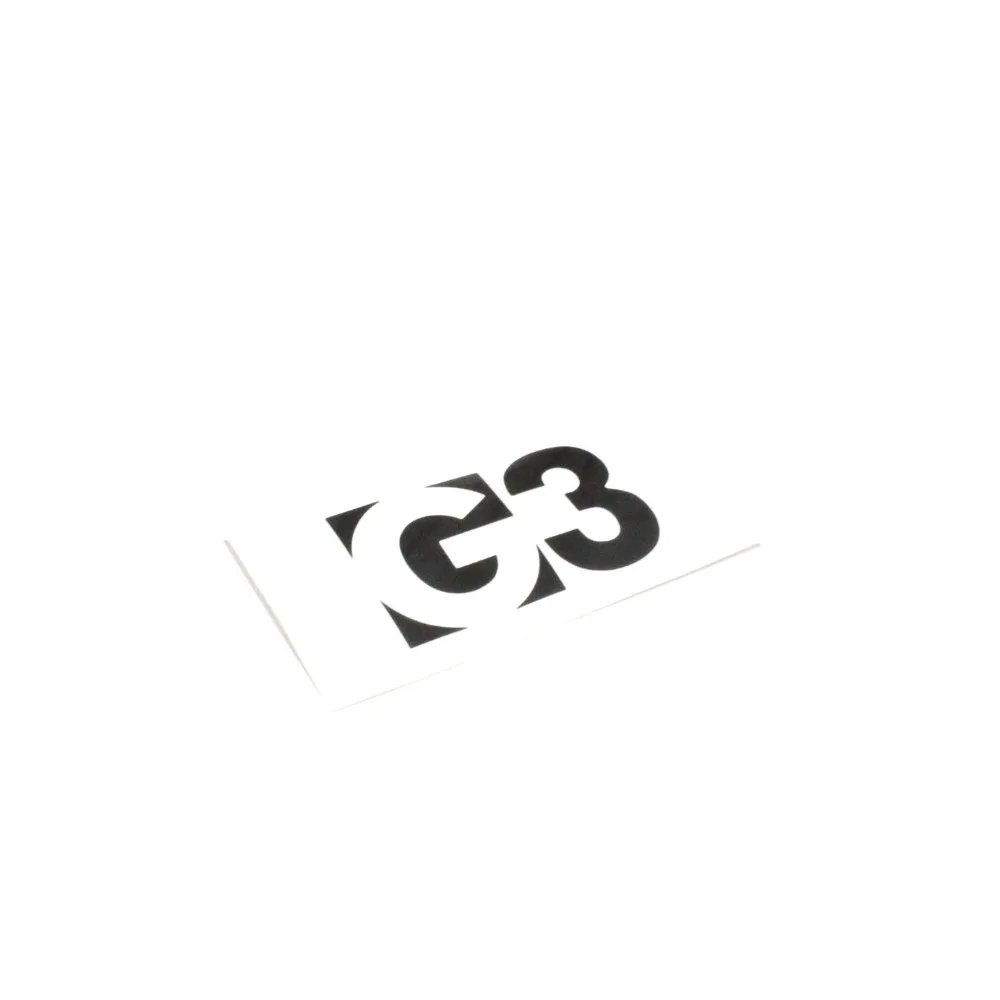 G3 Die Cut Logo klistermärke Large 12,5 cm svart vinyl