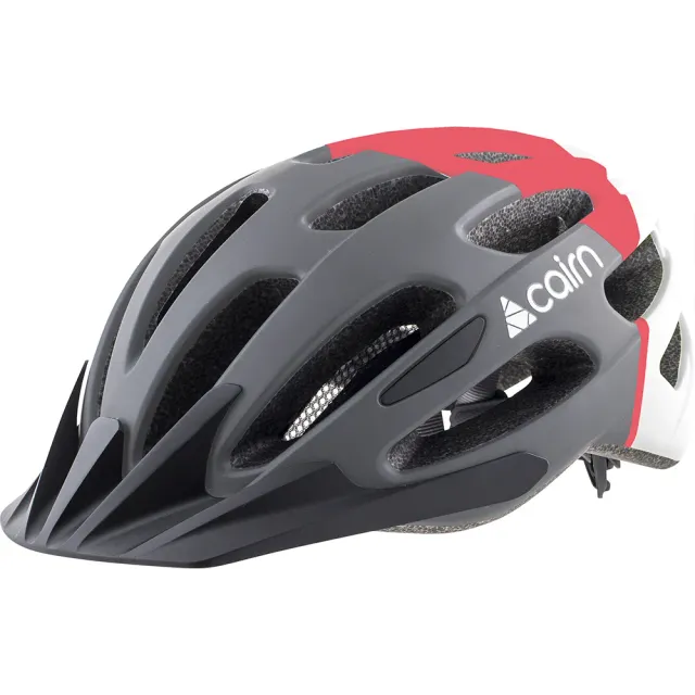 Cairn Prism XTR cykelhjälm Grey Neon Coral trail
