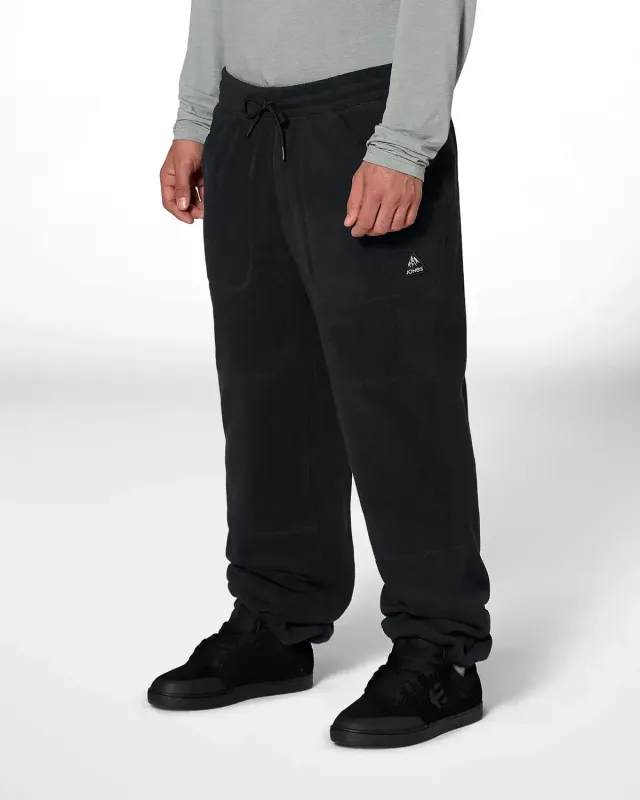 Jones Lodge Fleece fleecebyxor Stealth Black mjuk