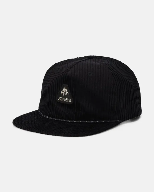 Jones Fresh Corduroy keps Stealth Black ekologisk