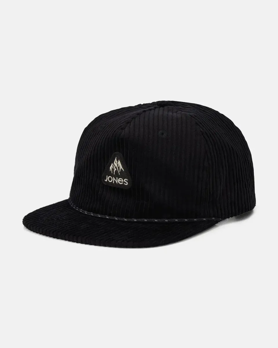 Jones Fresh Corduroy keps Stealth Black ekologisk
