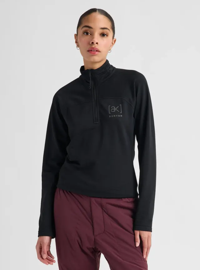 Burton [ak] Helium Grid Quarter-Zip fleece True Black andas