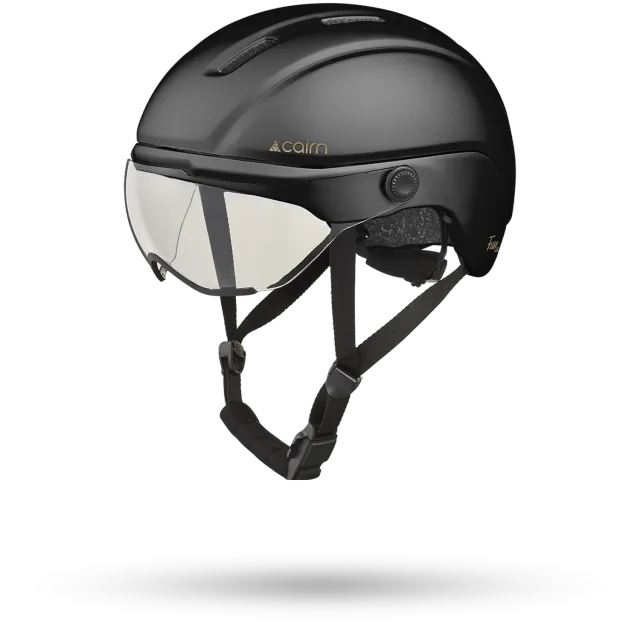 Cairn Fuse Visor cykelhjälm mat metallic black visir