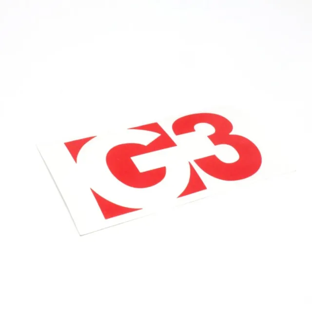 G3 Die Cut Logo klistermärke Large 12,5 cm svart vinyl