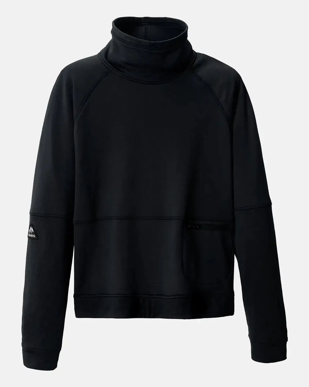 Jones Flagship Recycled Grid fleece dam stealth black