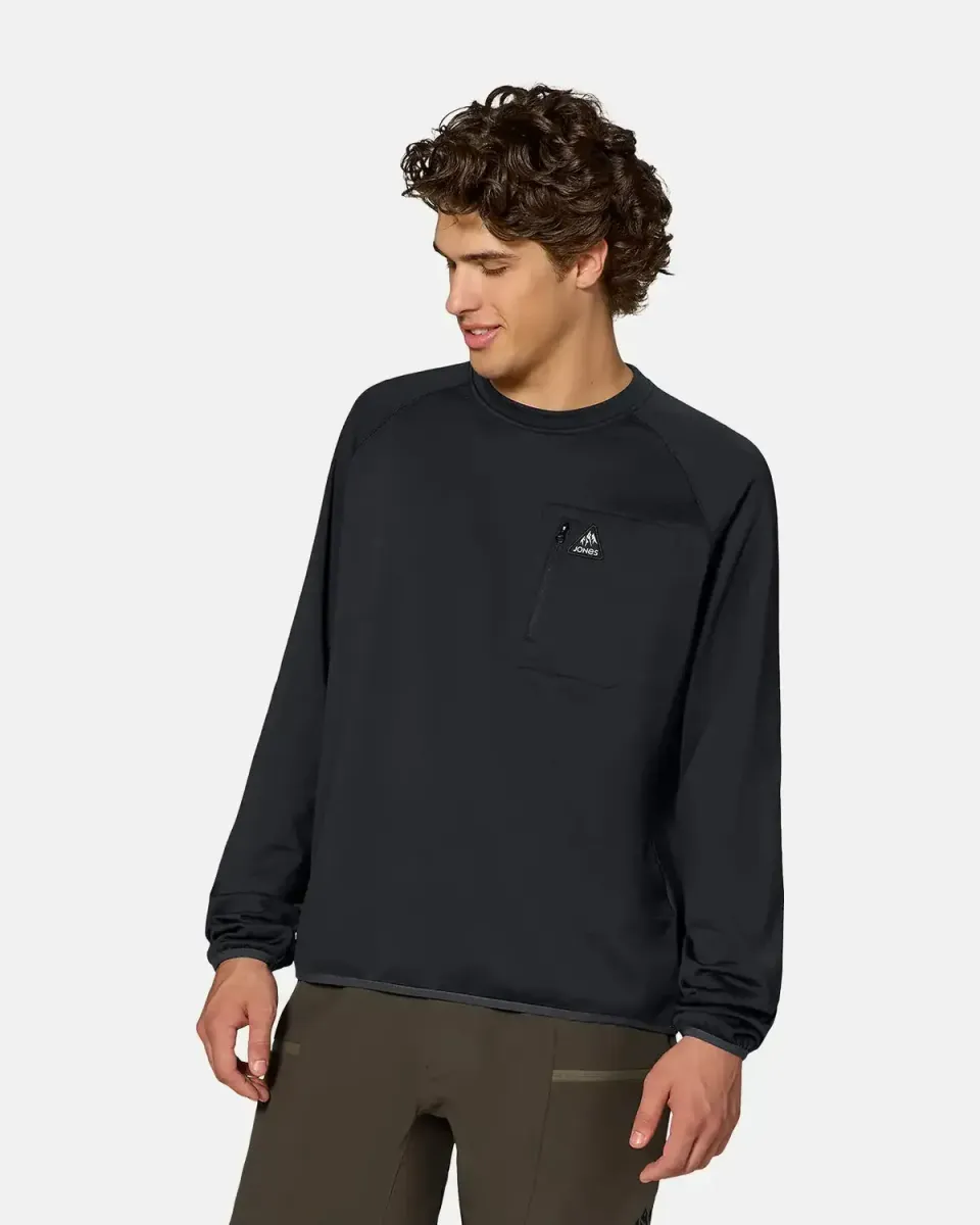 Jones Flagship Grid Fleece tröja herr svart stretch