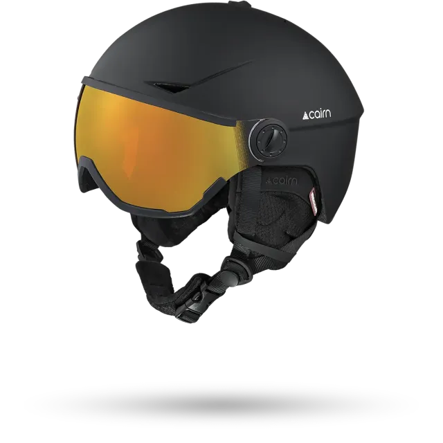 Cairn Rise Photochromic Pure Mat Black skidhjälm visir