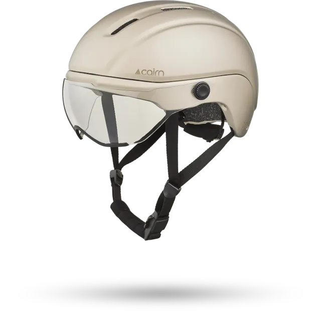 Cairn Fuse Visor metallic cream cykelhjälm M visir