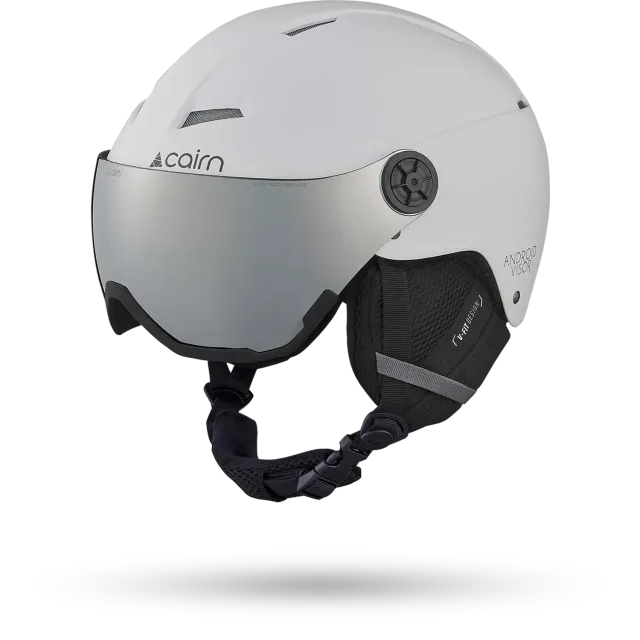 Cairn Android Visor skidhjälm vit grå med visir OTG