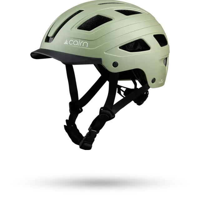 Cairn Clarke cykelhjälm khaki med lampa