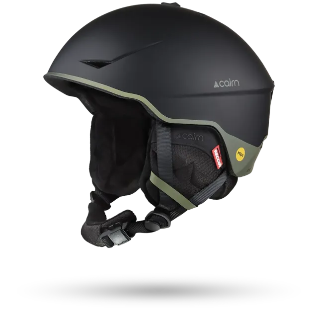 Cairn Sport Rise MIPS skidhjälm Mat Black Khaki RECCO