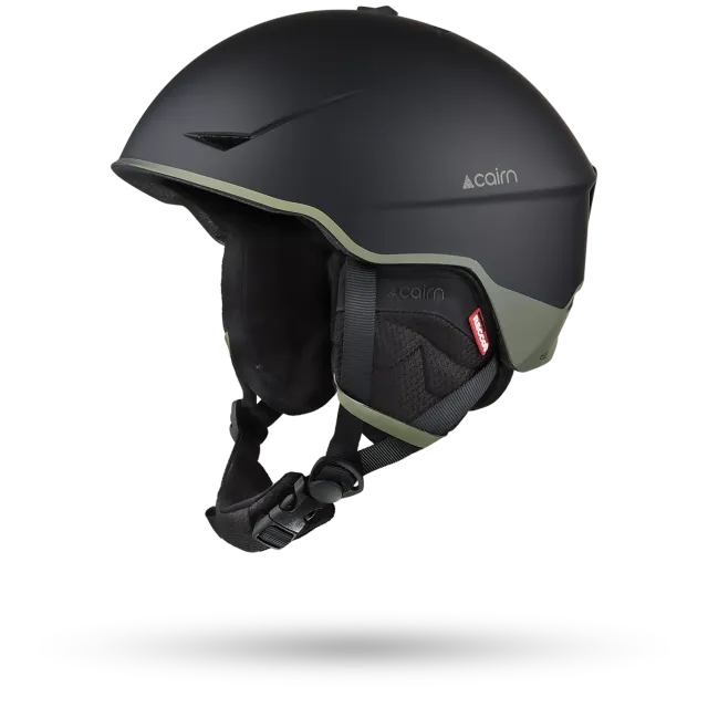 Cairn Rise Pure skidhjälm mat black khaki Recco