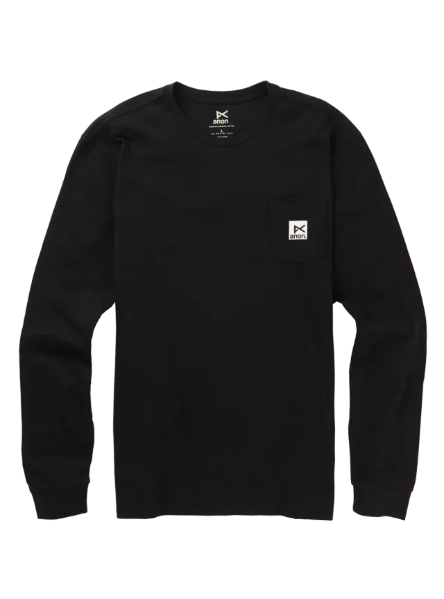 Burton Anon Long Sleeve T-Shirt herr True Black ekologisk